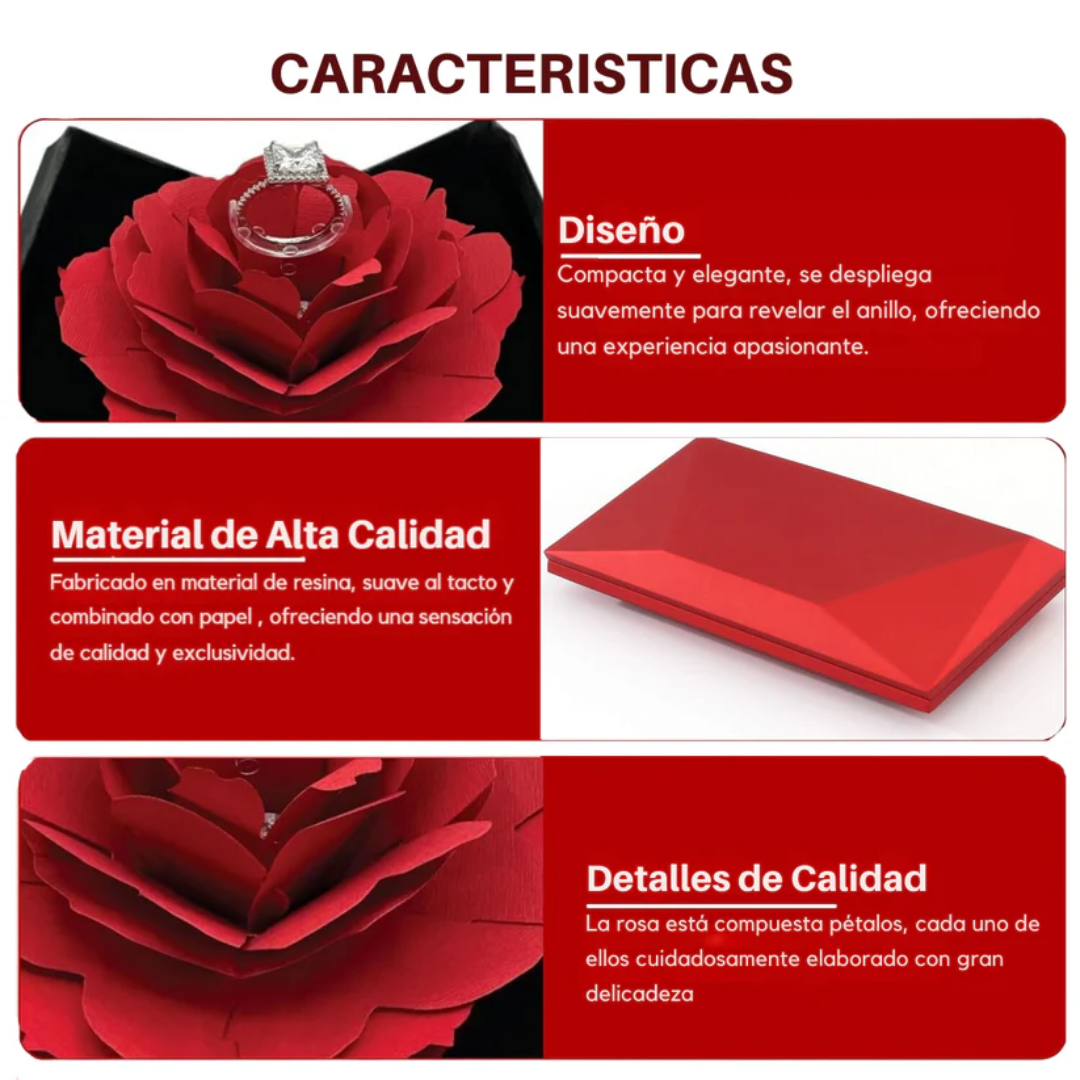 Caja Flor Para Anillo